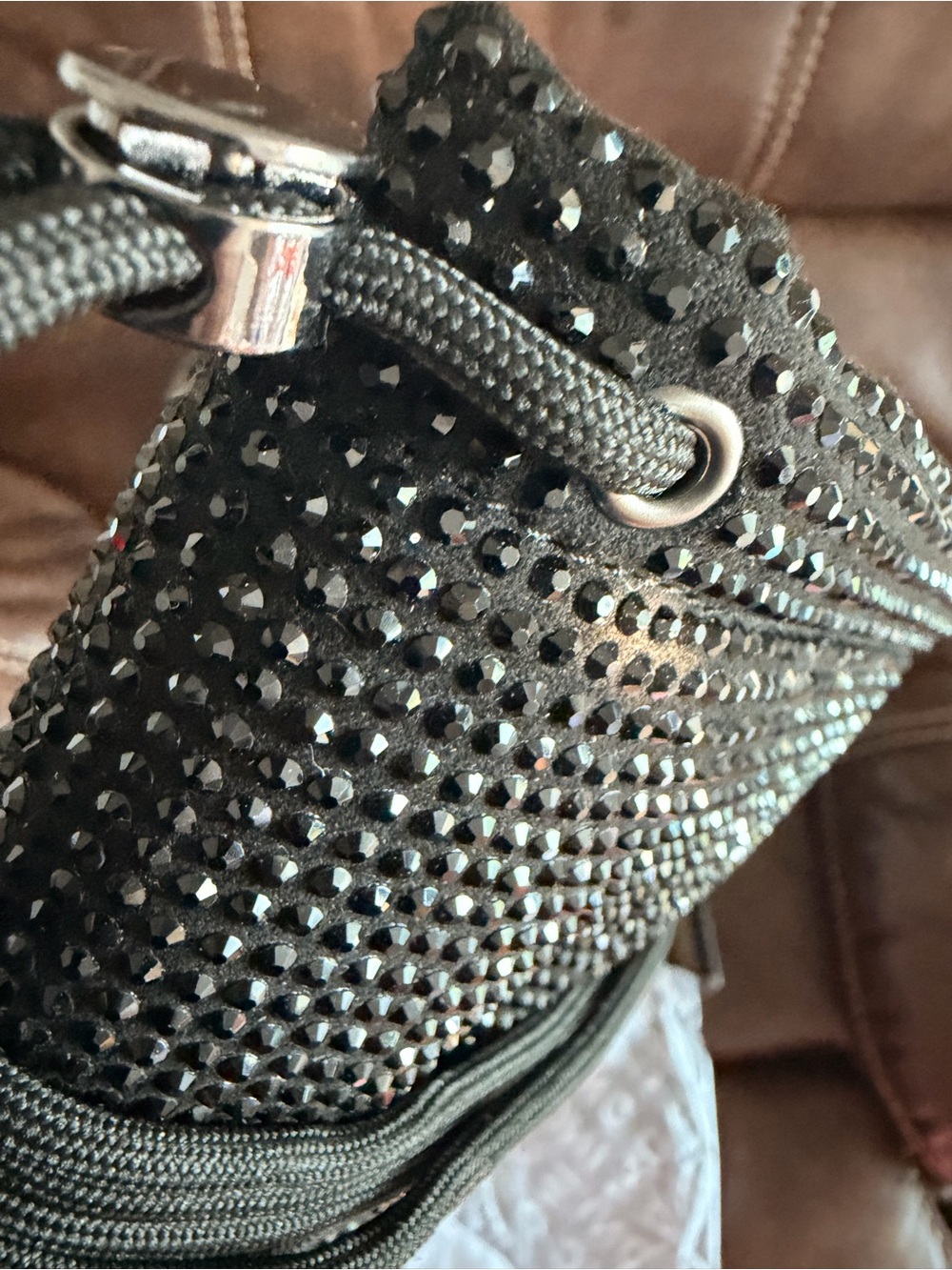 •I.N.C.• “Brooklynnn” Black Platform Rhinestone Pull-On Short Boots >> NIB - Picture 11 of 14